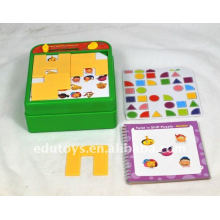 Heißer Verkauf farbiges pädagogisches Plastikpuzzlespiel für Kinder